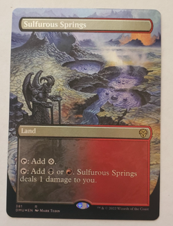 1x Sulfurous Springs Borderless FOIL Dominaria United MTG Magic the Gathering NM - Image 1