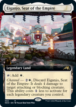 [1x] Eiganjo, Seat of the Empire - Foil - Extended Art Near Mint, English NEO Ex - Image 1
