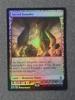 MTG Sacred Foundry Foil Zendikar Expedition English LP - Image 1