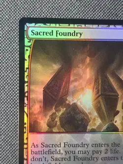 MTG Sacred Foundry Foil Zendikar Expedition English LP - Image 2
