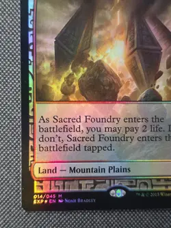 MTG Sacred Foundry Foil Zendikar Expedition English LP - Image 3