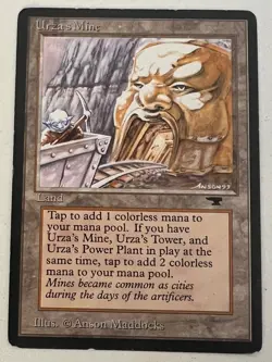 Magic the Gathering MTG Antiquities Urza's Mine (MOUTH) LP (Beta Bob) - Image 1