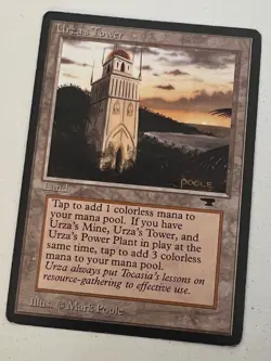Magic the Gathering MTG Antiquities Urza's Tower (SHORE) LP (Beta Bob) - Image 1