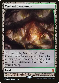 Mtg Magic The Gathering Verdant Catacombs Zendikar Expeditions Foil Near Mint En - Image 1