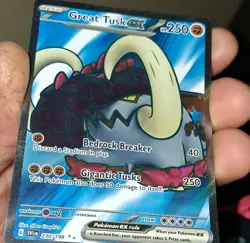 Pokemon Great Tusk EX Holo Ultra Rare Card 230/198 Scarlet & Violet Base Set - Image 1