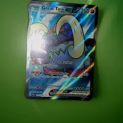 Pokemon Great Tusk EX Holo Ultra Rare Card 230/198 Scarlet & Violet Base Set - Image 2