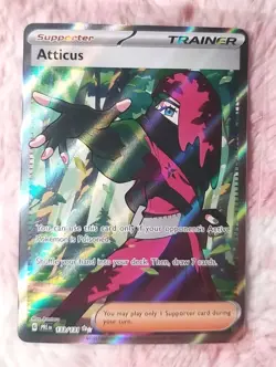 2X Pokemon Atticus - Ultra Rare SV: Prismatic Evolutions 133/131 2025 Card TCG - Image 2