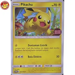 Pokemon Card Pikachu 063/SM-P Choki Choki Promo Indonesia - Image 1