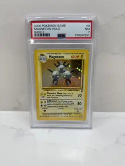 Pokemon Base Set 2 Magneton PSA 7 Holo Rare 2000 Near Mint - Image 1