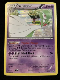 Gardevoir - 57/99 - Holo Rare - Reverse Holo LP TCG Pokemon - Image 1