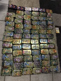 EMPTY Pokemon Prismatic Evolutions Mini Tins With 151 All Empty 77 Total - Image 1