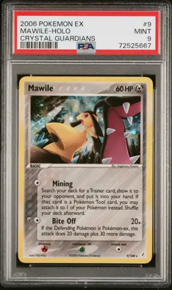PSA 9 Mint Mawile 9 Holo EX Crystal Guardians Pokemon 2006 Swirl 🌀 - Image 1