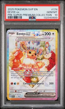 2025 POKEMON SVP EN-SV BLACK STAR PROMO #174 EEVEE EX PSA 10 - Image 1
