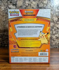 Pokemon TCG Shining Legends Pikachu Pin Collection New Factory Sealed SM76 2017 - Image 3