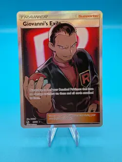 Pokemon Card Giovanni's Exile 67/68 Hidden Fates Full Art Trainer NM - Image 1