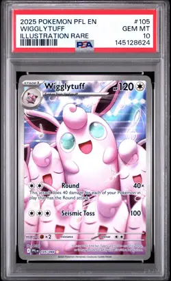 2025 Pokemon Phantasmal Flames Wigglytuff Illustration Rare #105/094 - PSA 10 - Image 1