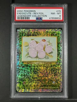 Exeggcute Reverse Foil #75 2002 Pokemon Legendary Collection PSA 8 250001 - Image 1
