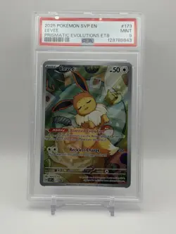 Pokemon Eevee 173 SVP en SV Black Star Promo 2025 Prismatic Evolutions PSA 9 - Image 1