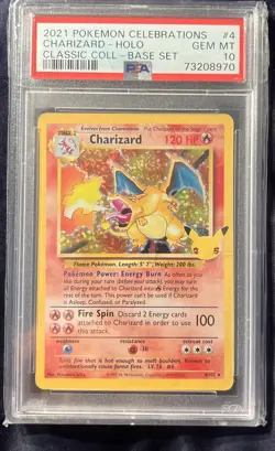 2021 POKEMON CELEBRATIONS CLASSIC COLL #4 CHARIZARD-HOLO PSA 10 - Image 1