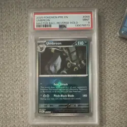Pokemon Umbreon Master Ball Pattern Holo Rare 059/131 PSA 9 - Image 1