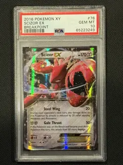 Scizor EX 76/122 XY Breakpoint Pokemon TCG PSA 10 Gem Mint - Image 1