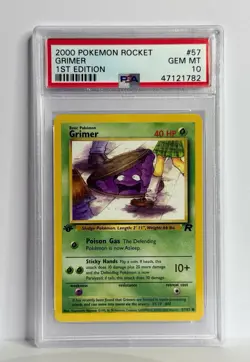 2000 Pokemon Rocket 1ST Edition #57 GRIMER PSA 10 - Image 1