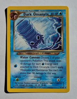 Pokemon - Dark Omanyte - Neo Destiny 37/105 - Uncommon - NM - Image 1