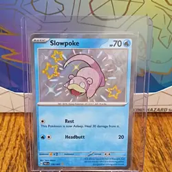 Pokemon Slowpoke 116/091 SV: Paldean Fates Shiny Rare Full Art Holo 70 HP - Image 1