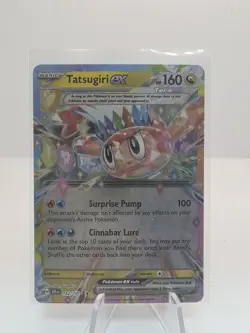 Pokemon Tatsugiri ex 142/191 Surging Sparks Double Rare Holo NM - Image 1