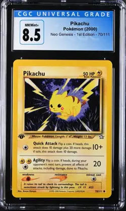 Pikachu 70/111 Neo Genesis 1st Edition 2000 Pokemon - Image 3