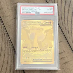 Pokemon Mega Charizard X EX Mega Hyper Rare 130/094 Holo PSA 8 (GOOD CENTERING) - Image 1