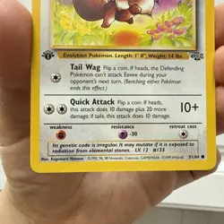 Eevee 51/64 1st Edition Jungle Vintage Pokemon TCG - Image 2