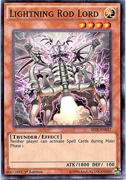 Lightning Rod Lord SECE-EN037 Yu-Gi-Oh! Light Play 1st Edition - Image 1