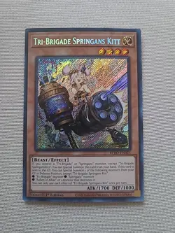 Yu-Gi-Oh! Tri-Brigade Springans Kitt Secret Rare 1st Ed BPRO-EN025 - Image 1