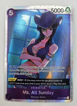 Bandai One Piece CCG Ms. All Sunday OP04-064 Super Rare Foil 5000 Power - Image 1