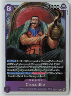 Crocodile (060) OP04-060 One Piece Kingdoms of Intrigue Super Rare Near Mint - Image 1