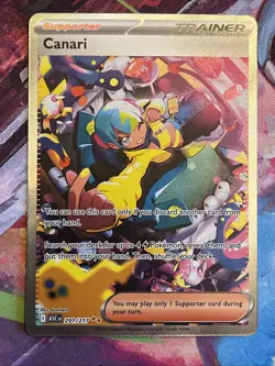 Clean Canari SIR 291/217 Ascended Hero’s Pokemon Card NM Near Mint - Image 1