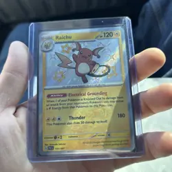 Pokemon TCG Raichu Holo Shiny Rare Card Paldean Fates 132/091 SV NM Condition - Image 1