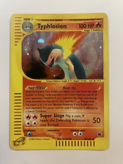 Pokemon TCG Typhlosion Holo Card Expedition Base Set 28/165 NM - Image 1