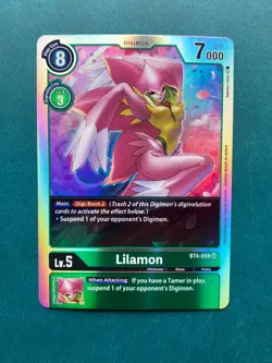 1x Lilamon BT4-059 Great Legend Digimon Card Game x1 - Image 1