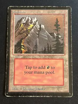 1x Mountain (A) Limited Edition - Beta HP MTG Magic the Gathering x1 MKE - Image 1