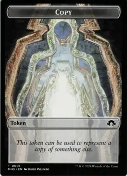 MTG Beast (0016) (Ripple Foil) // Copy Double-Sided Token Foil NM MH3 Commander - Image 2