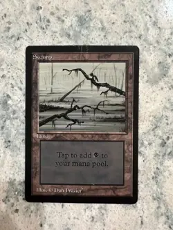 Swamp - Beta - MTG - Magic the Gathering -MP - Image 1