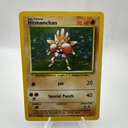 Pokemon Hitmonchan 007/102 Base Set Holo - HEAVY PLAY - Image 1