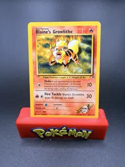 Pokemon TCG Gym Heroes Set Blaine's Growlithe #35/132 WOTC VTG 2000 LP - Image 1