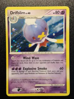 2008 Pokemon Diamond and Pearl Drifblim Holo Black Star Promo LP - Image 1