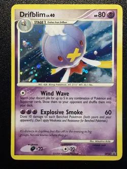 2008 Pokemon Diamond and Pearl Drifblim Holo Black Star Promo LP - Image 2