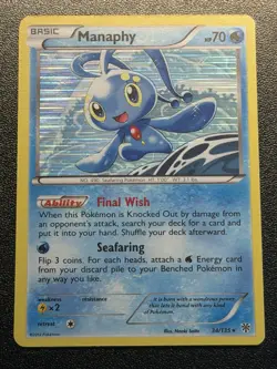2013 Pokemon Plasma Storm Manaphy 34/135 Holo Rare - Image 1