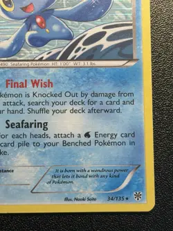2013 Pokemon Plasma Storm Manaphy 34/135 Holo Rare - Image 4