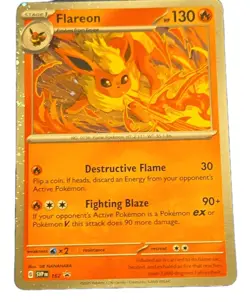 Pokemon Flareon SVP 167 Scarlet & Violet Promo Cosmos Holo Stage 1 English 130HP - Image 1